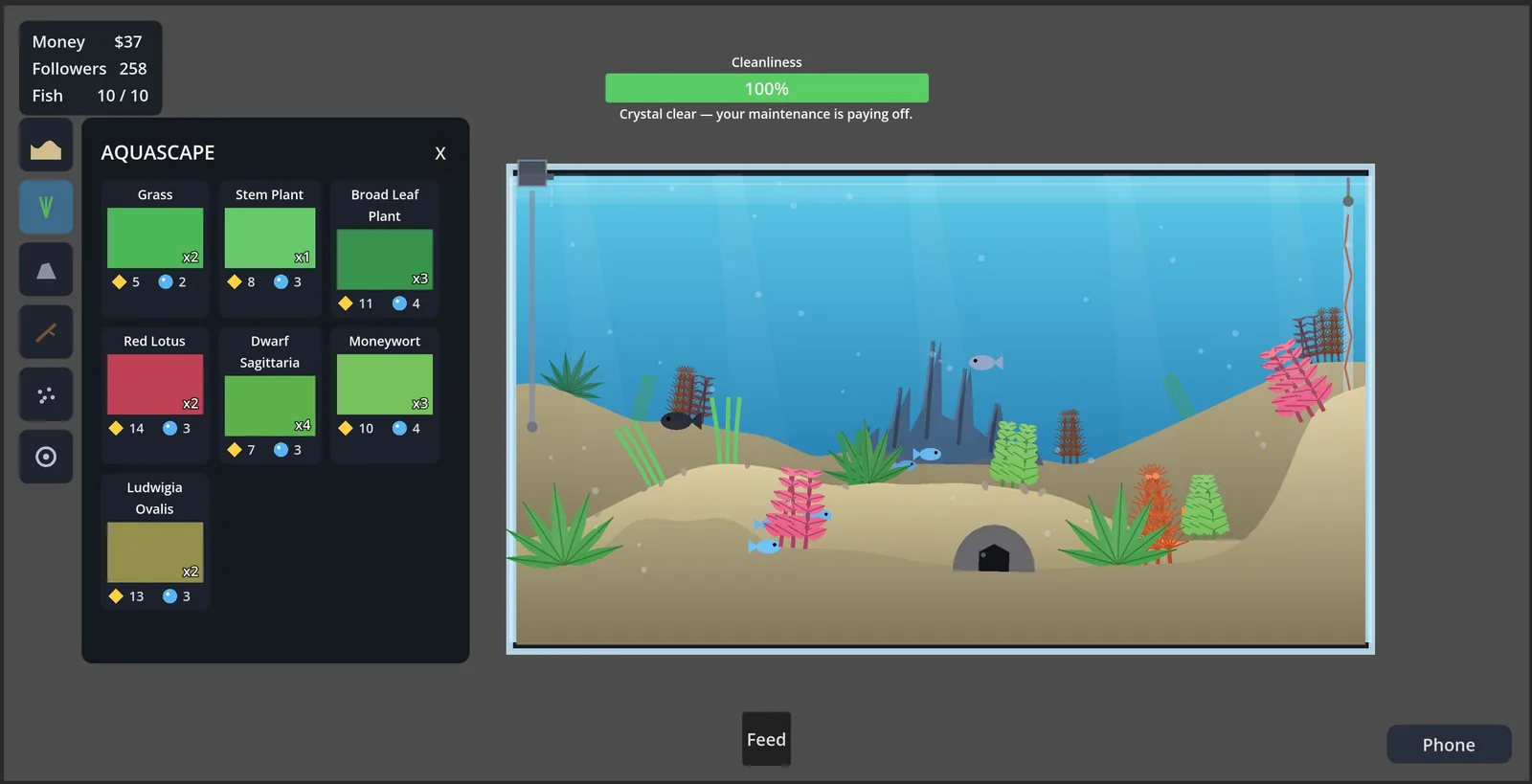 The built version. The layout works; the thumbnails are still placeholders.