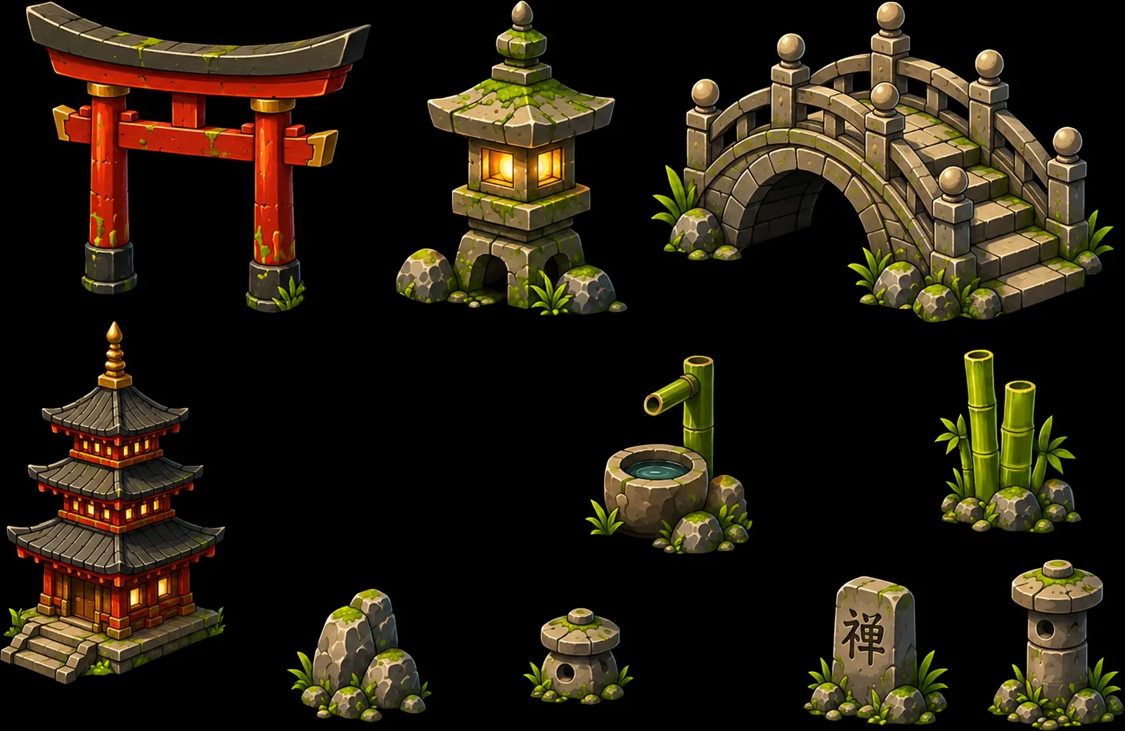 The new Japanese garden decor set.