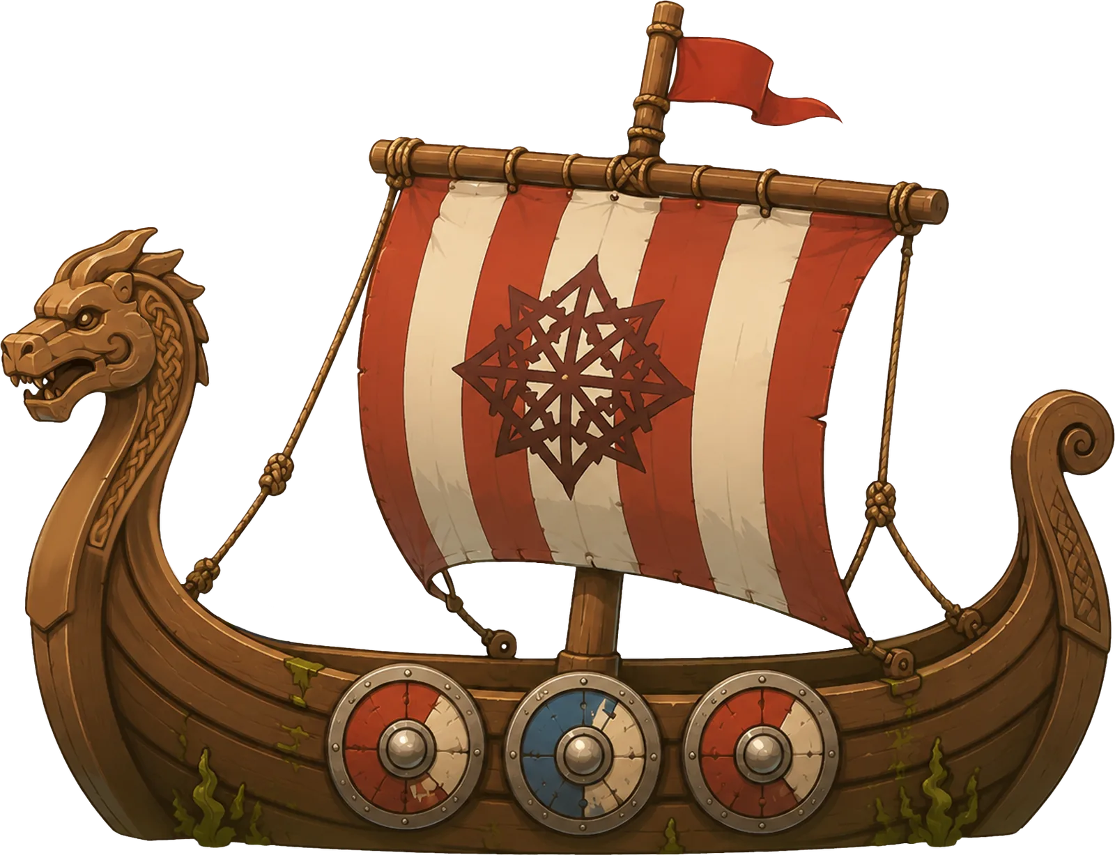 The longship — fish swim right through the hull.